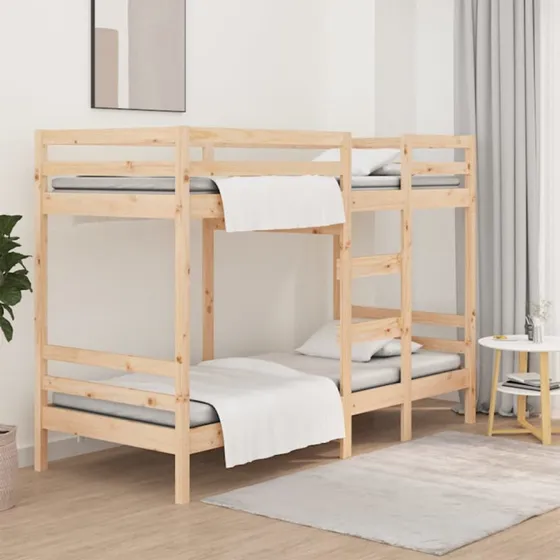 Køjeseng 75x190 cm i massivt fyrretræ