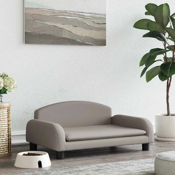 Hundeseng 70x45x30 cm stof grbrun - komfort & robust