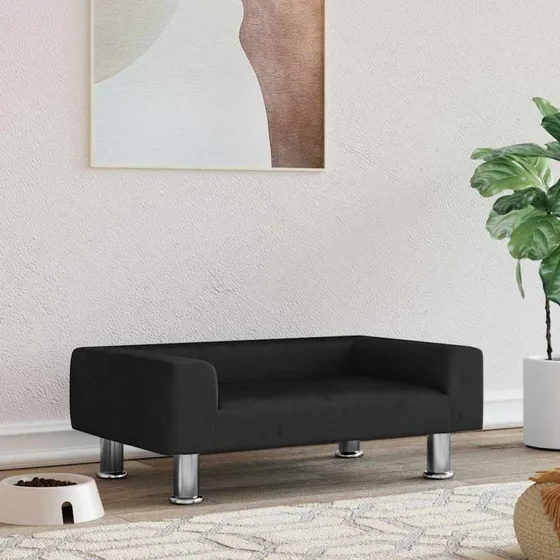 Hundeseng 70x45x26,5 cm velour - Sort