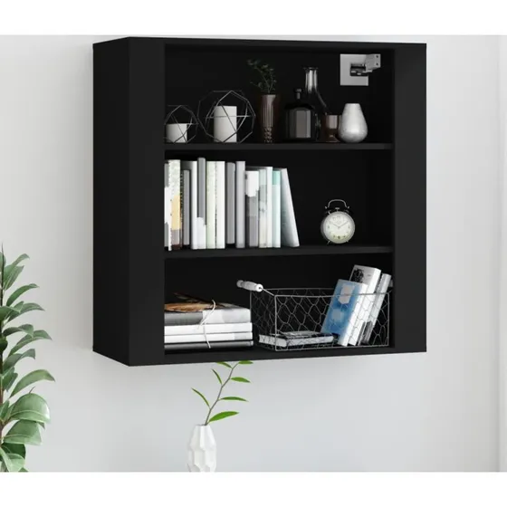 Vgskab i sort konstrueret tr 80x33x80 cm