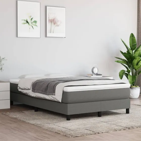 Boxspring sengeramme 120x200 cm - Mørkegrå stof