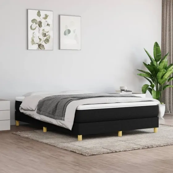 Boxspring sengeramme 140x190 cm – sort stof