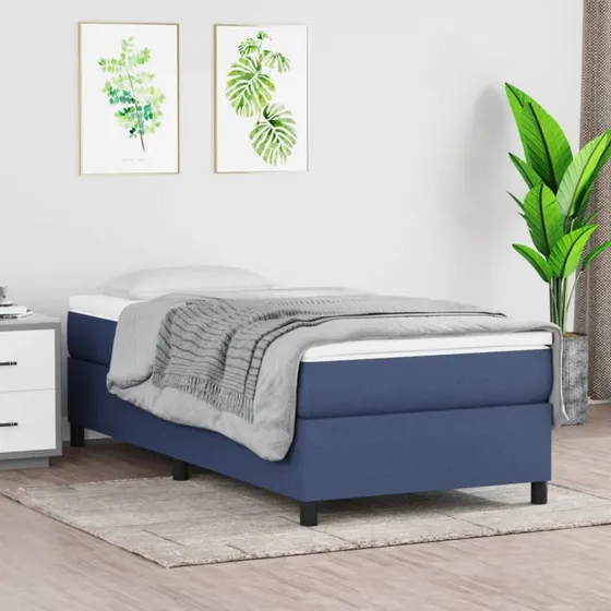 Boxspring sengeramme 100x200 cm - stof blå