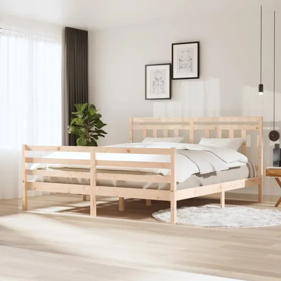 Sengeramme 180x200 cm Super King i massivt fyrretræ