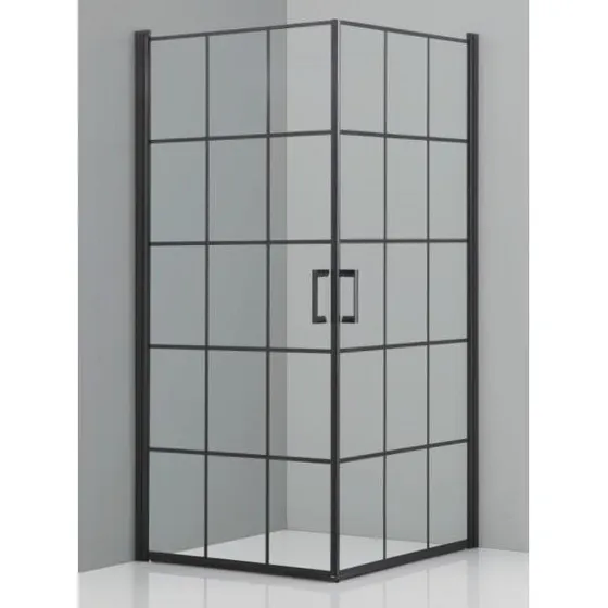 Nortiq Kalmar bruseafskærmning 90x90 mat sort