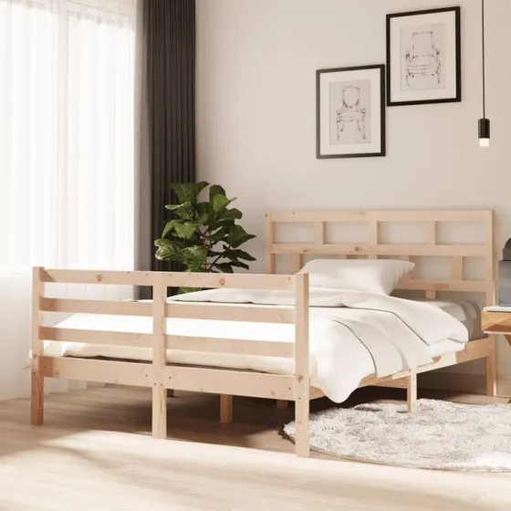 Sengeramme 135x190 cm i massivt fyrretræ