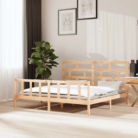 Sengeramme i massivt fyrretræ 180x200 cm