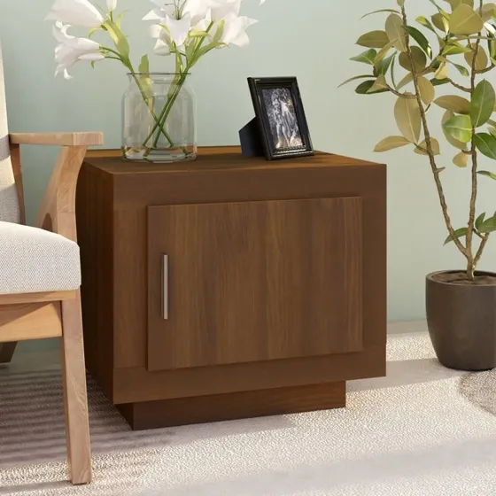 Sofabord 51x50x45 cm i konstrueret træ – brun egetræsfarve