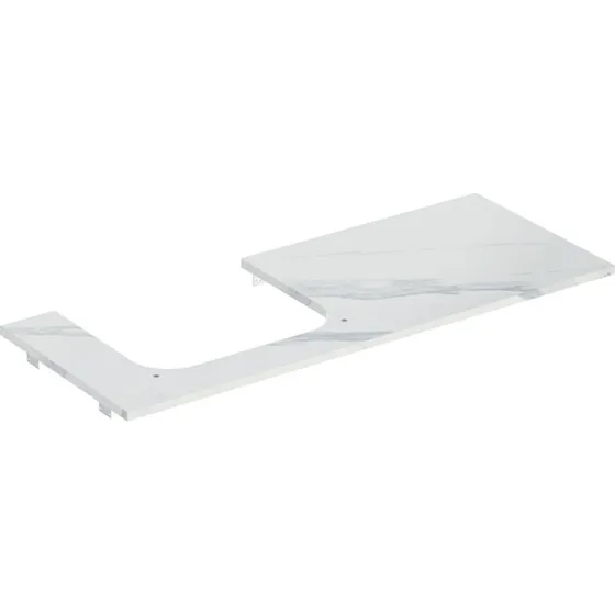 Geberit One bordplade 119 x 47,3 cm, marmoreret hvid