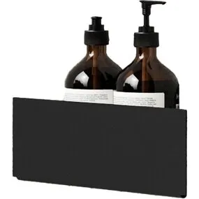 NICHBA Bath Shelf Corner brusehylde, sort 28 cm