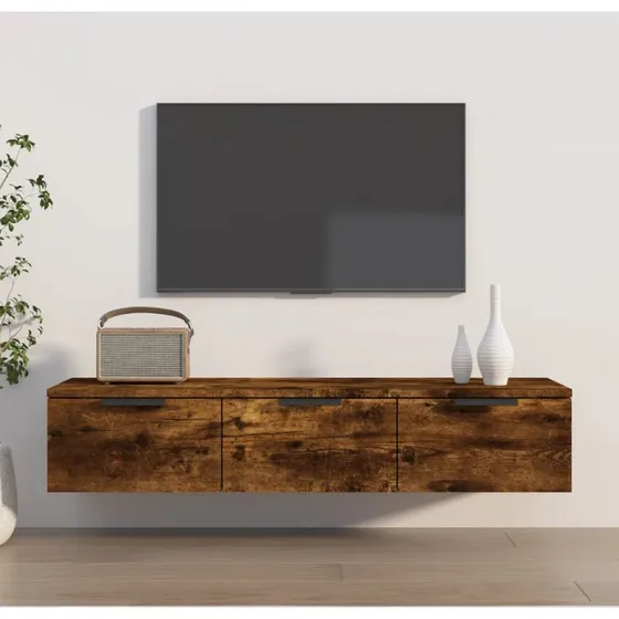 Vgskab i rget egetr 102x30x20 cm - konstrueret tr