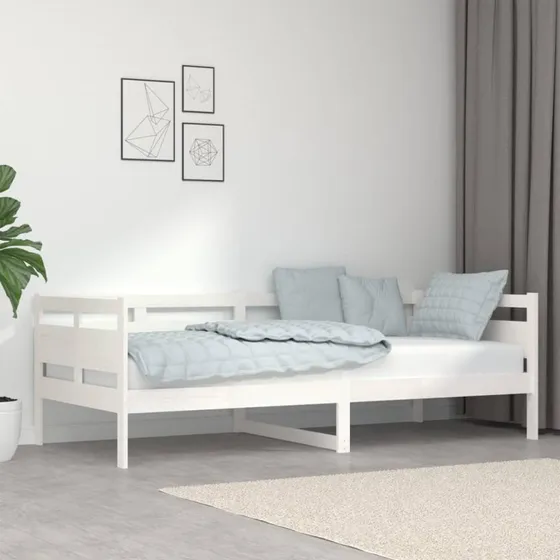 Daybed 90x200 cm i massivt fyrretr - Hvid