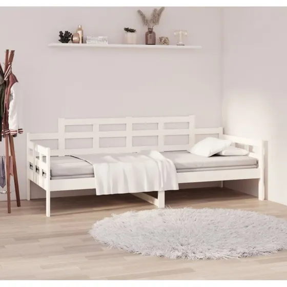Daybed i massivt fyrretr, hvid 90x190 cm