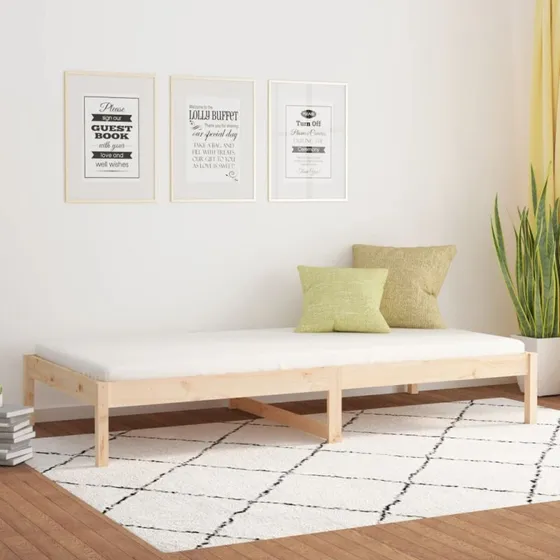 Daybed 80x200 cm i massivt fyrretræ – uden madras