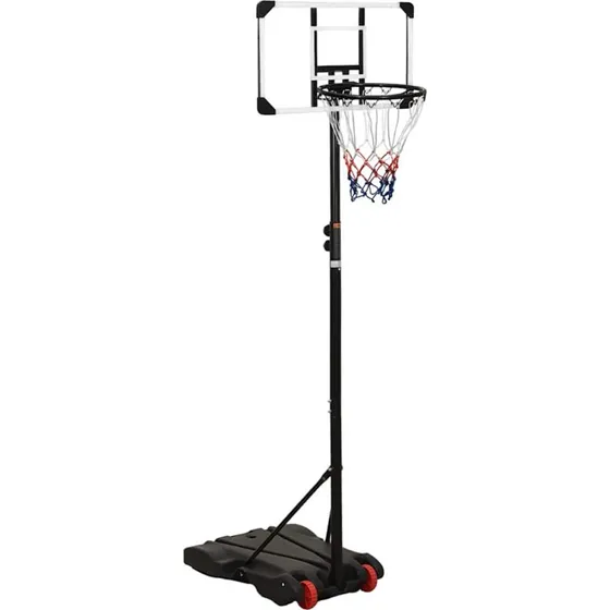 Justerbart basketballstativ med polycarbonat plade 216250 cm