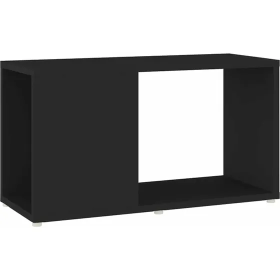 TV-bord 60x24x32 cm, sort konstrueret træ