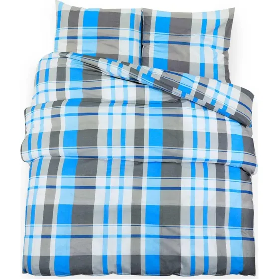 Bomuldssengetj 220x240 cm bl/gr  100% bomuld, OEKO-TEX