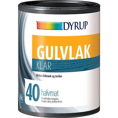 Dyrup Gulvlak 0,75 L – Transparent, Glans 40 (halvmat)