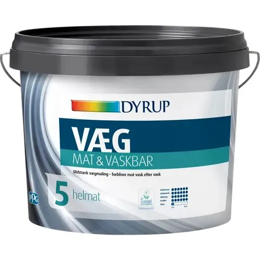 Dyrup vægmaling mat & vaskbar hvid 2,25 L