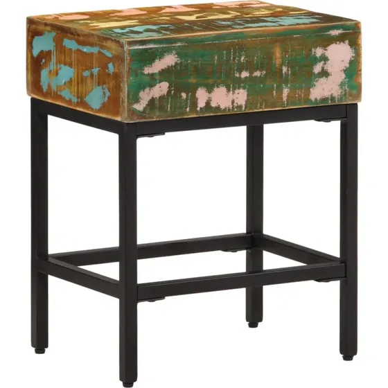 Sidebord i massivt genbrugstræ 40x30x51 cm