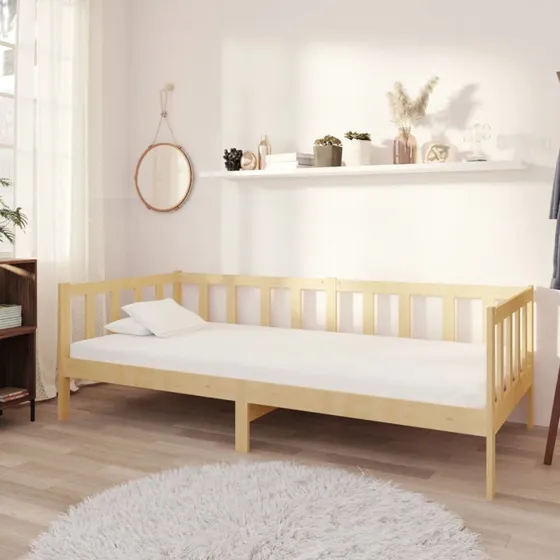 Daybed 90x200 cm i massivt fyrretræ med madras