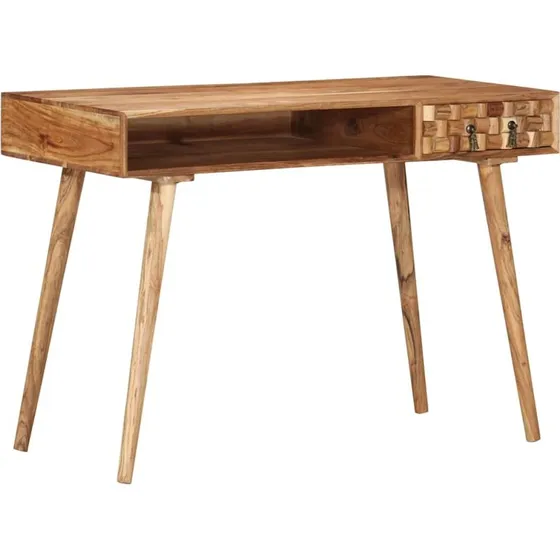 Skrivebord i massivt akacietr 110x50x76 cm