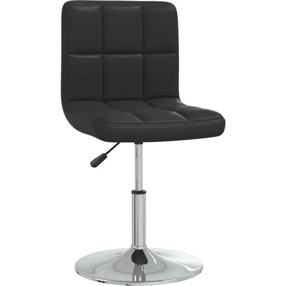 Spisebordsstol kunstlæder sort med gaslift