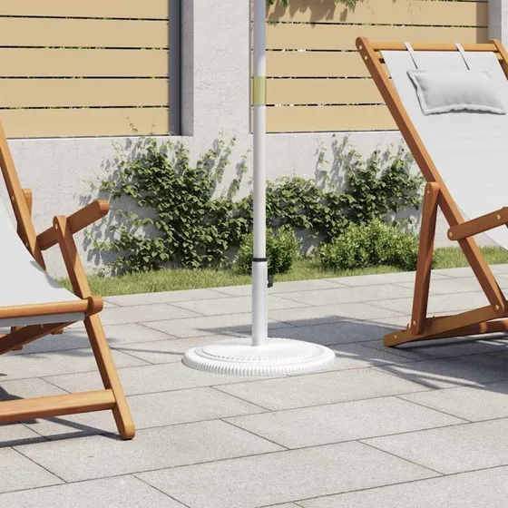 Parasolfod i støbejern 45x45x30 cm – hvid