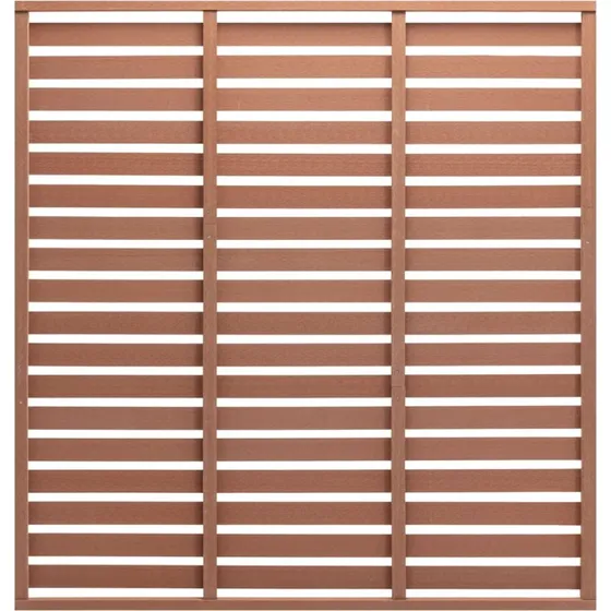 WPC hegnspanel 180x180 cm – brun, vedligeholdelsesfrit
