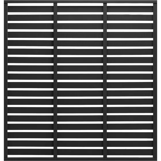 WPC hegnspanel 180x180 cm, sort