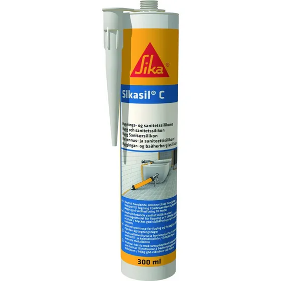 SIKA Sikasil-C 300 ml – Sanitetssilikone, Antracit