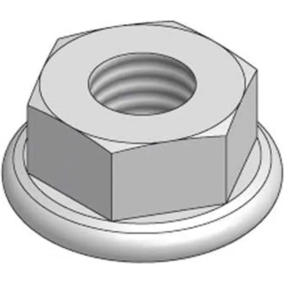 Standard M6 flangemøtrik FZV 100 stk