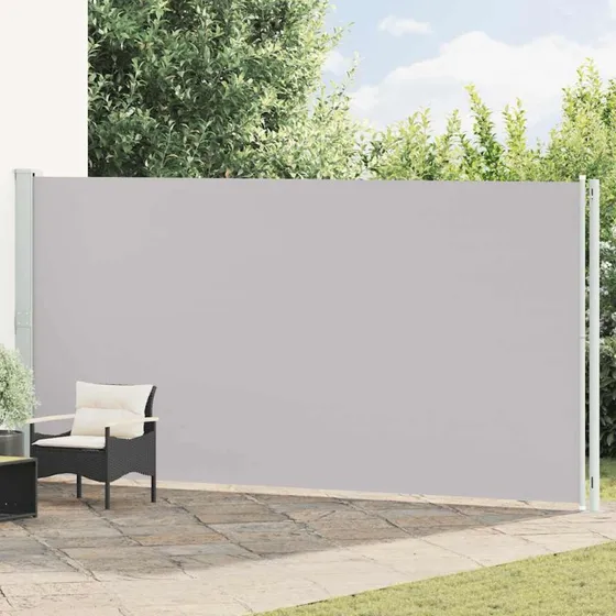 Sammenrullelig sidemarkise 200x600 cm - Grå