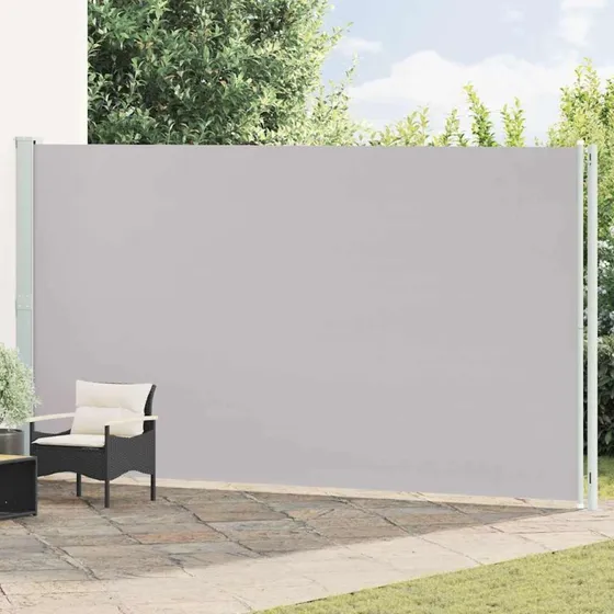 Sammenrullelig sidemarkise 220x600 cm, grå