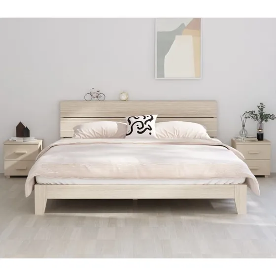 Sengeskab HAMAR, massivt fyrretræ honning 40×35×44,5 (2 stk)