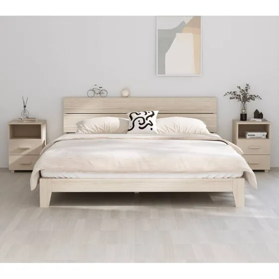 Sengeskab HAMAR 2 stk. i massivt fyrretræ, honning 40x35x62 cm