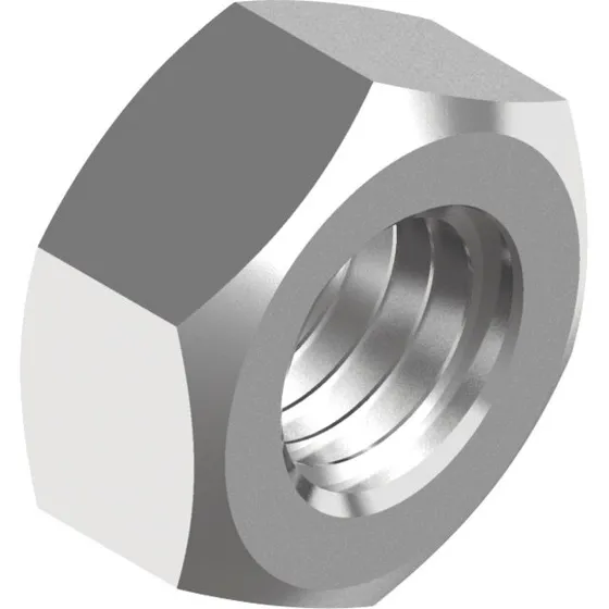 Rustfri A4 møtrik M10 DIN 934 (SW17)