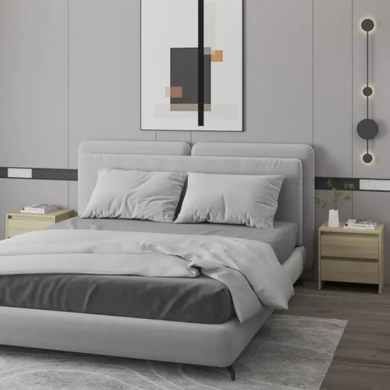 Sengeborde 2 stk. Sonoma-eg 45x34,5x44,5 cm