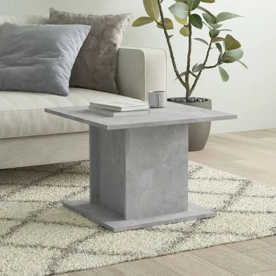 Sofabord 55,5×55,5×40 cm i betongråt konstrueret træ