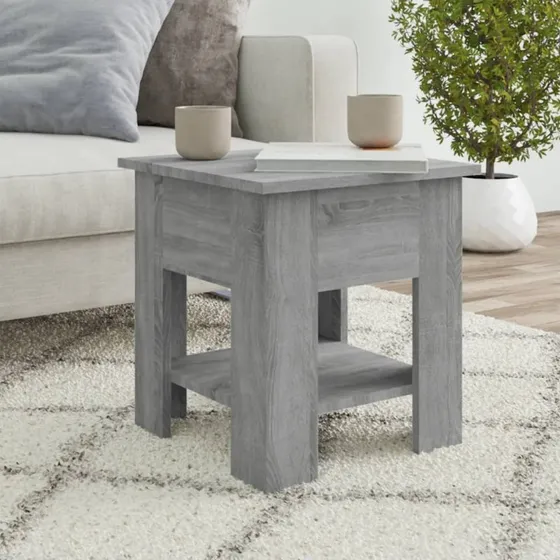 Sofabord 40x40x42 cm – sonoma-eg (konstrueret træ)