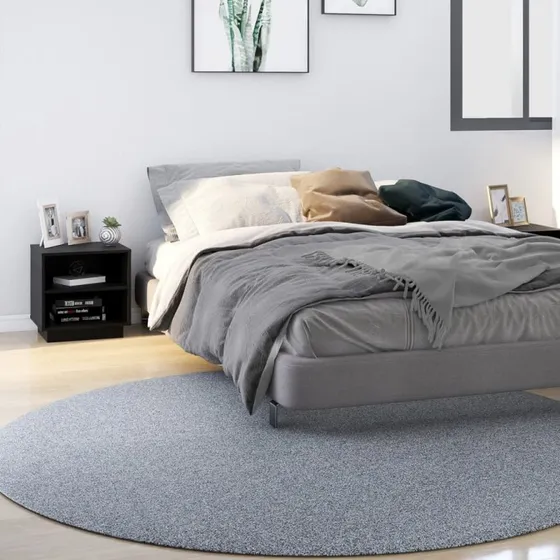 Sengeborde 2 stk. 40x34x40 cm i massivt fyrretræ, sort