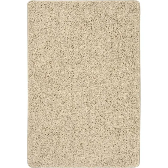 Shaggy gulvtppe 140x200 cm skridsikkert creme