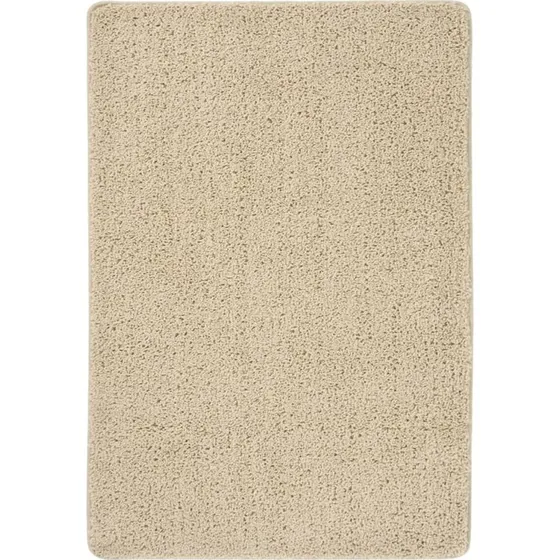 Shaggy gulvtppe 160x230 cm skridsikkert creme