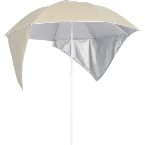 Strandparasol med sidevægge 215 cm – sand