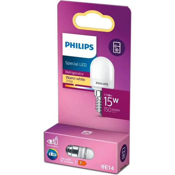 Philips Køleskabspære 1,7W (15W) E14 827 T25