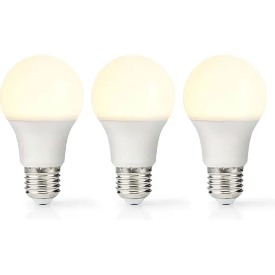 Nedis LED-pære E27 A60 4,9W (42W) 2700K 3-pak