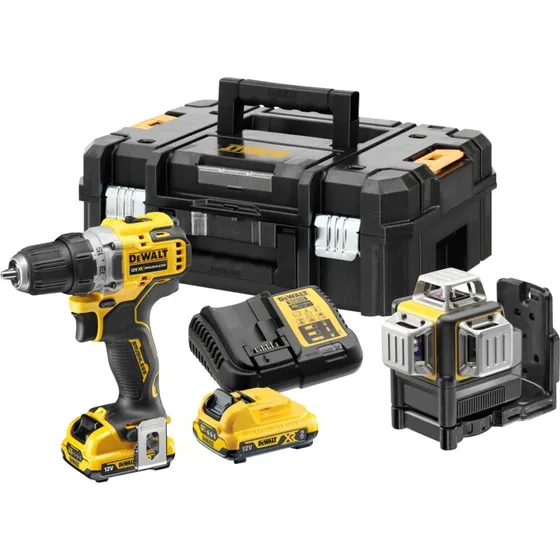 Dewalt DCK212D2T-QW kombokit 12V 2x2,0Ah m/kuffert