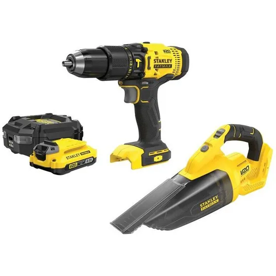 Stanley FatMax SFMCK219D1-QW 18V boreskruemaskine med støvsuger, 2.0Ah