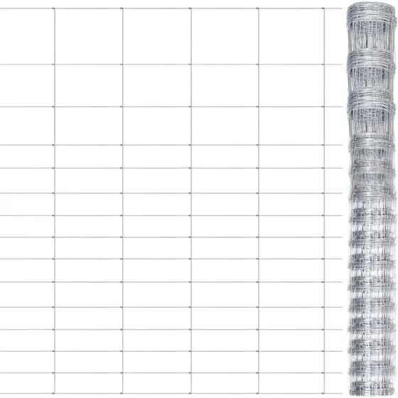 Havehegn i galvaniseret stål 50x1,6 m, sølv