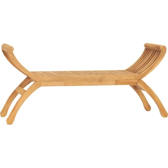Havebænk i massivt teak 126 cm